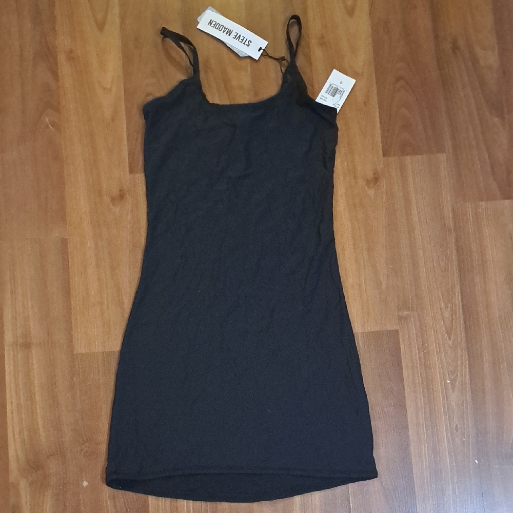 Steve Madden Elegant Black Slip Dress